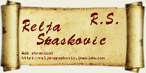 Relja Spasković vizit kartica